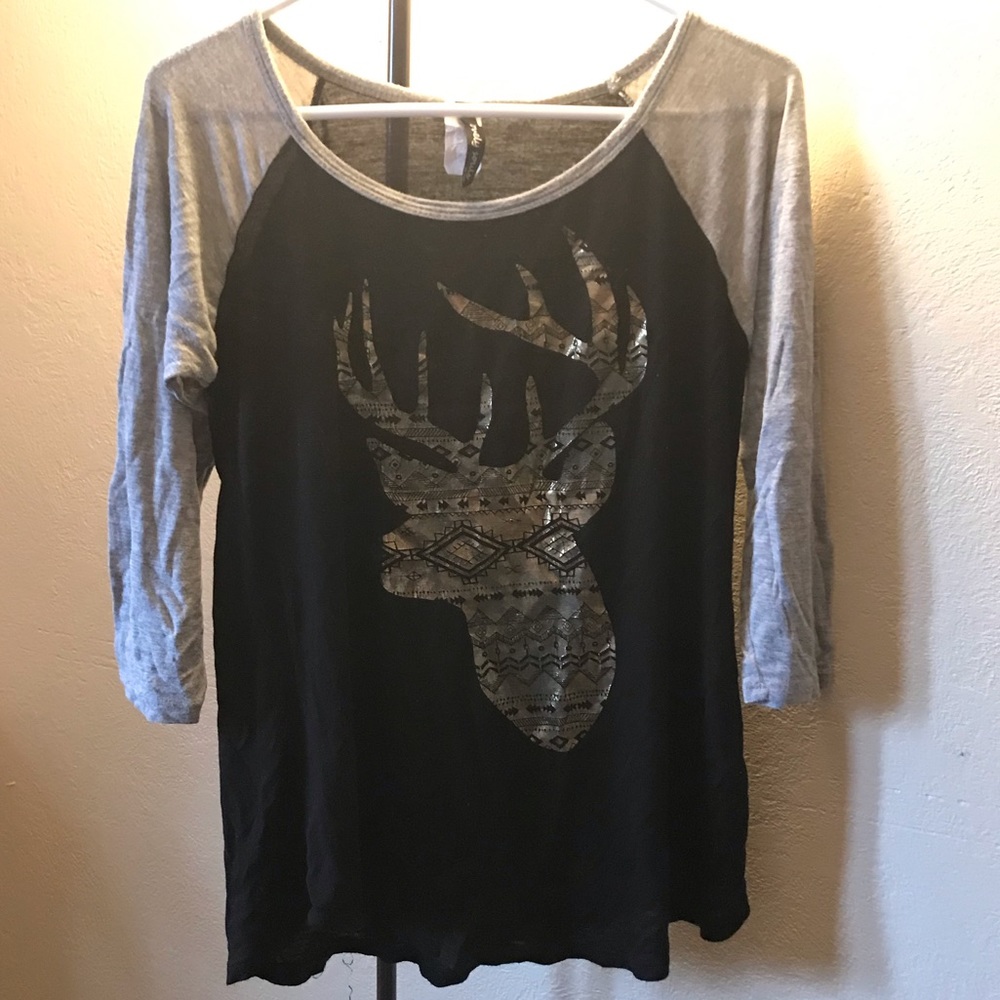 Black, Gold, and Gray Deer Shirt